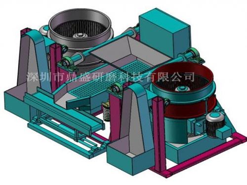 鼎盛研生产研发的全自动双联涡流式研磨抛光机设备说明